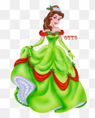 Download Disney Princess Belle Christmas - Full Size PNG Clipart