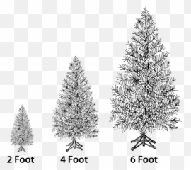 Silver Tinsel Christmas Tree In 3 Sizes Png
