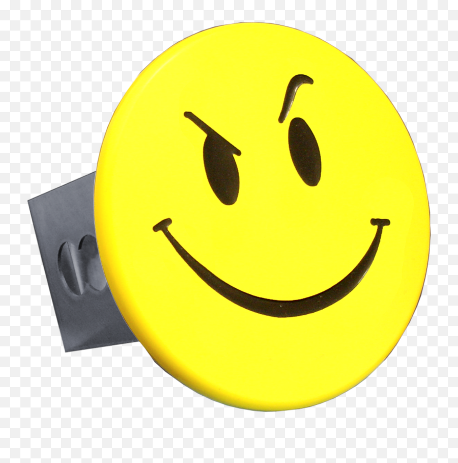 Smirk Face Stainless Steel Hitch Cover - Happy Png,Smirk Png
