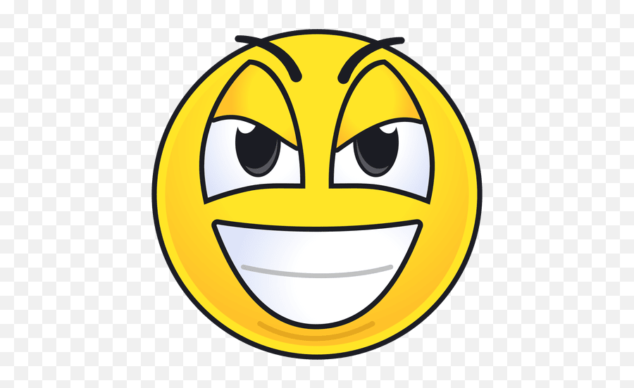 Cute Evil Grin Emoticon - Transparent Png U0026 Svg Vector File Smiley Face,Evil Smile Png