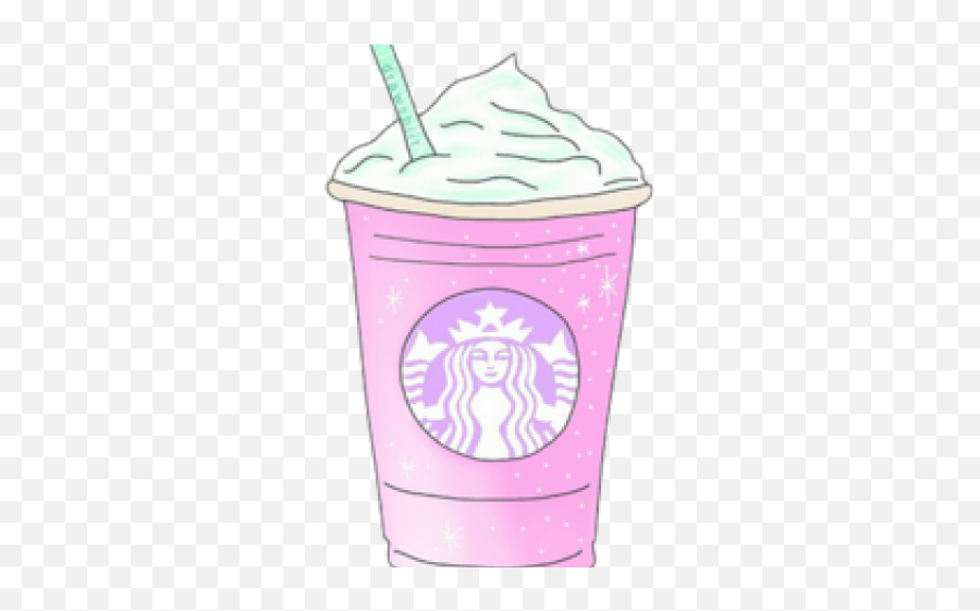 Download Hd Drawn Starbucks Transparent - Starbucks Sticker Aesthetic Png Purple,Starbucks Transparent Background