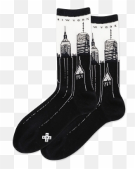 Womenu0027s Nyc Skyline Crew Socks U2013 Hotsox - Unisex png
