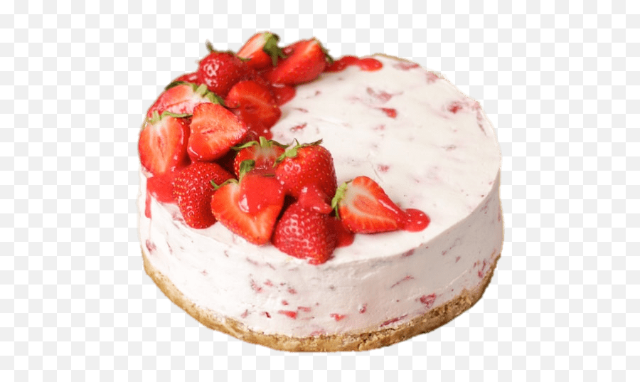 No Bake Strawberry Cheesecake - Strawberry Cheesecake No Background Png,Strawberries Transparent Background