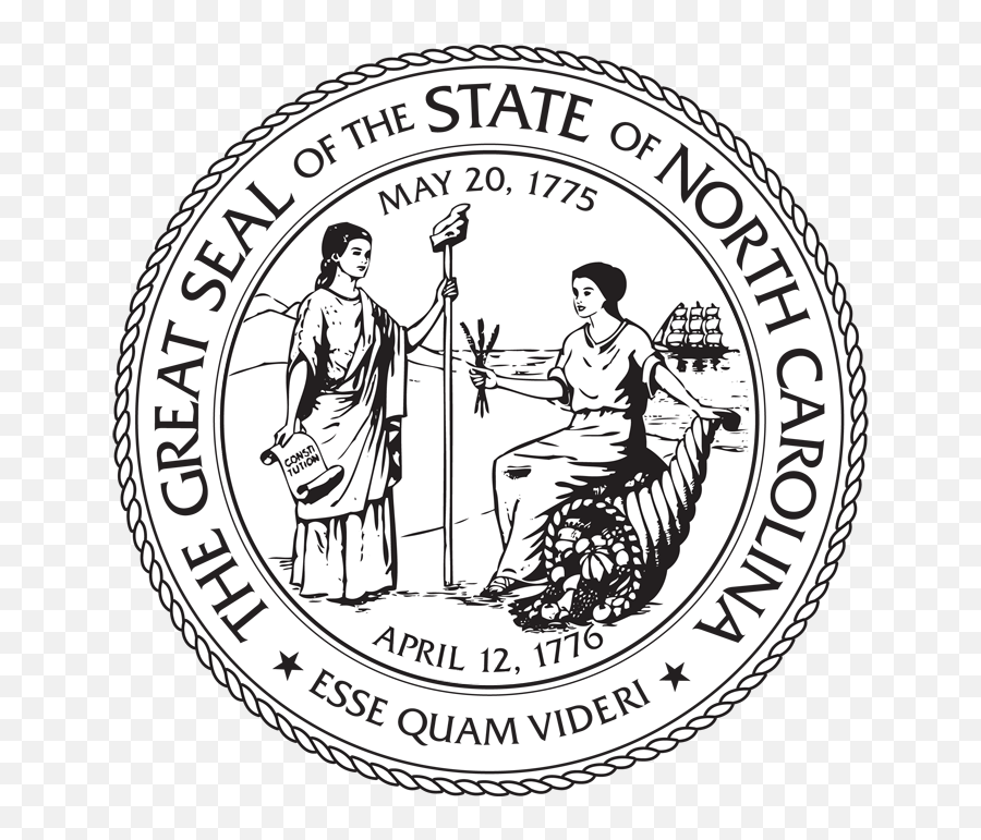 North Carolina Clipart Outline Png - North Carolina State Seal,North Carolina Png