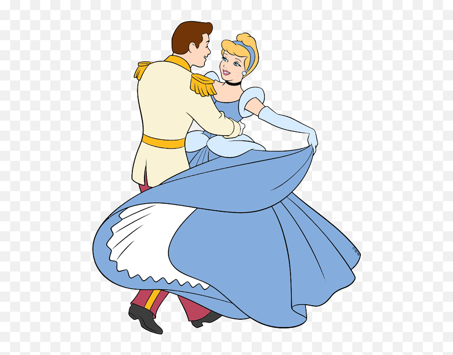 Clip Art Of Cinderella And Prince Charming Dancing - Disney Princess Png,Prince Png