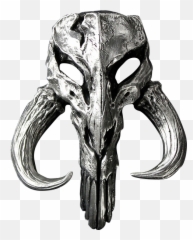 Star Wars Mandalorian Skull Pewter Mini - Skull Boba Fett Symbol Png,Mandalorian Png