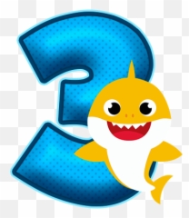 3 Com Personagem Baby Shark - Baby Shark Numero 3 Png,Baby Shark Png