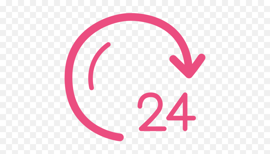 24 Hours Clock Icon Stroke Pink - Relogio Rosa Png,Pink Clock Icon