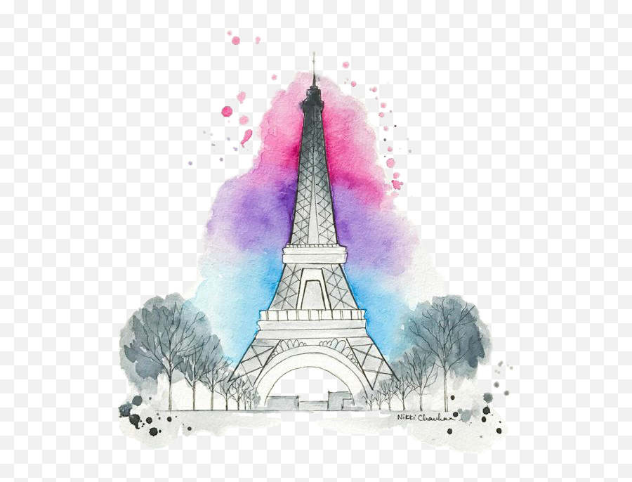 Download Eiffel Tower - Sketch Paris Drawing Easy Png,Eiffel Tower Transparent