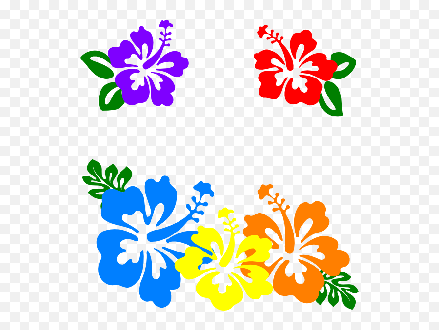Hawaiian Flower Clip Art Free - Flower Hawaiian Designs Png,Hawaii Flower Icon