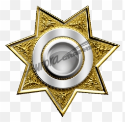 Sheriff Badge 3 - 8 Point Police Png