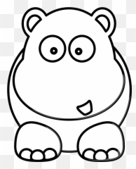 White Hippo Png Svg Clip Art For Web - Download Art Animal Clipart Black And Transparent