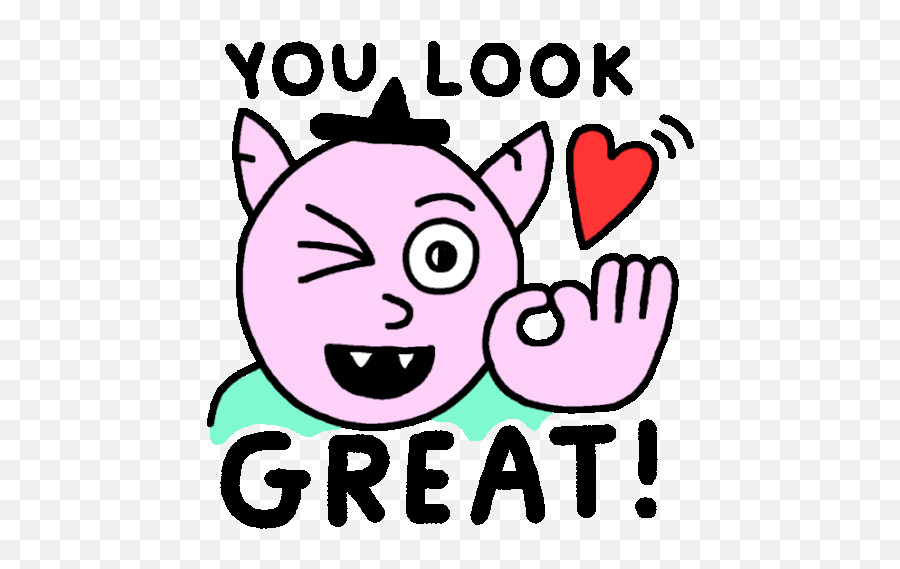 Cat Saying You Look Great Sticker - Kindof Perfect Lovers You Looks Good Png,Icon The Great