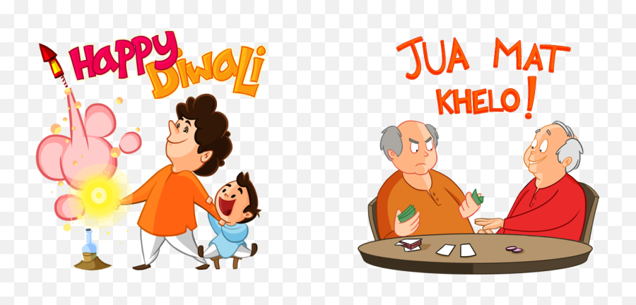 Diwali Sticker Pack - Happy Diwali Cartoon Png,Diwali Icon
