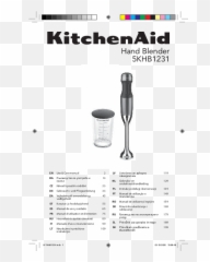 Kitchenaid 5khb1231 Hand Blender User Manual - Manuals Kitchenaid png