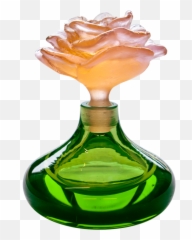 Rose Romance Perfume Bottle Small Green - Daum Crystal Rose Perfume Png,Perfume Bottle Png