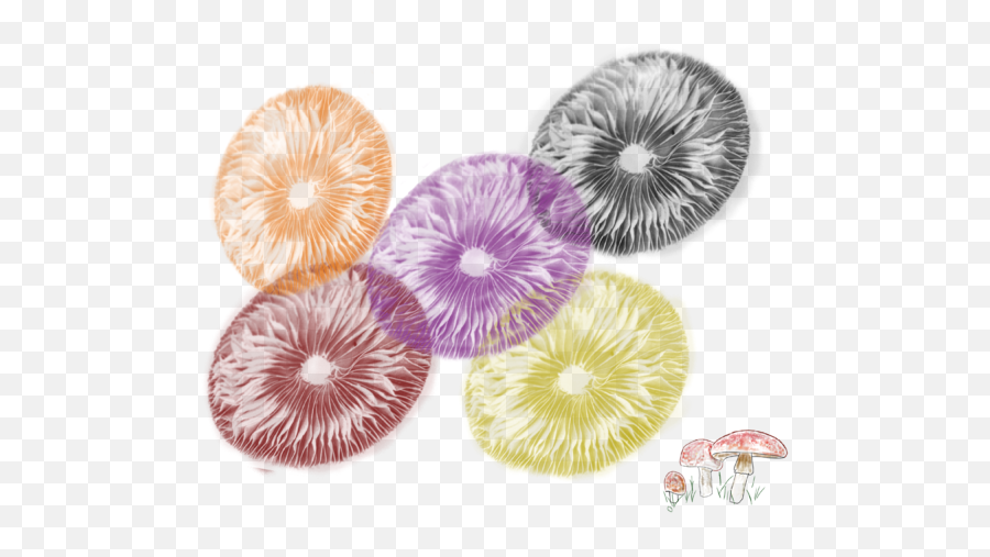 Mushroom Spore Prints 01 Spiral Notebook - Mushroom Spore Art Png,Spore Icon