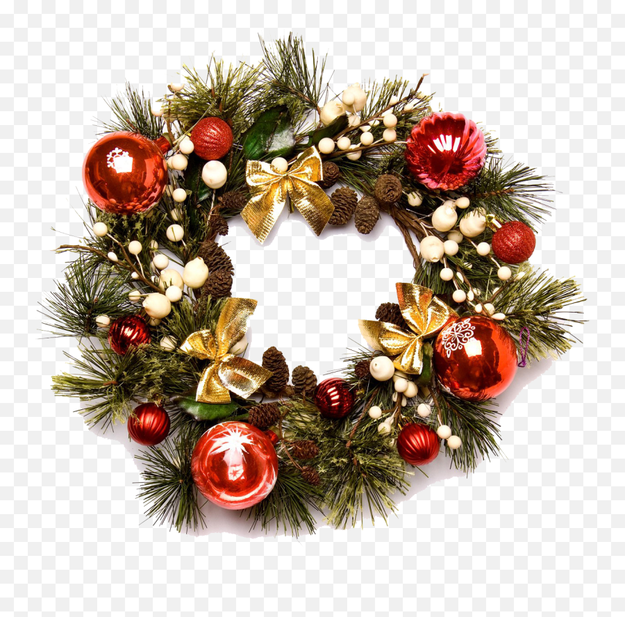 Download Christmas Wreath Png Image 091 - Real Christmas Wreath Png,Christmas Reef Png
