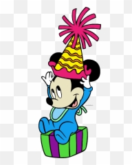 Download Hd Baby Mickey Party Hat Suprise Clipart Png - Baby Mickey Mouse Baby Happy Birthday,Party Hat Clipart Transparent Background