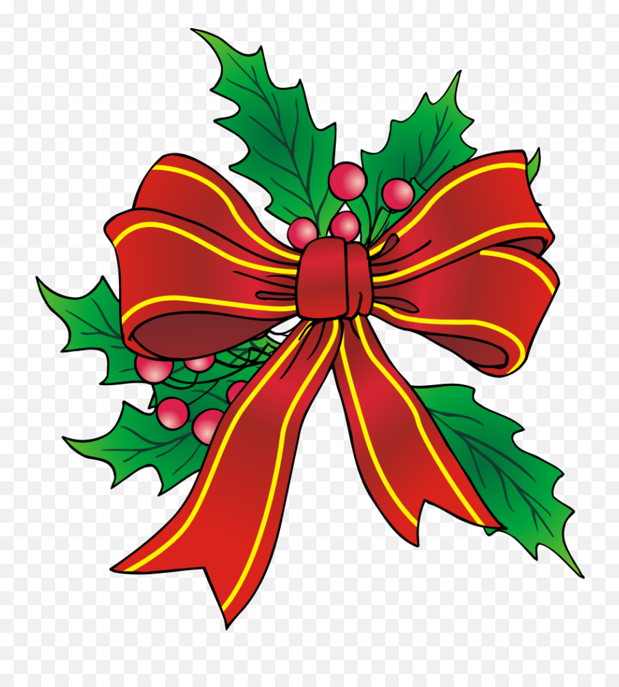 Holidays Clipart Present Transparent Free - Clip Art Christmas Ribbon Png,Holiday Ribbon Png