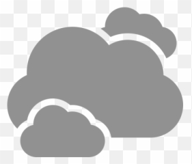 Clouds Icon - Grey Png Cartoon