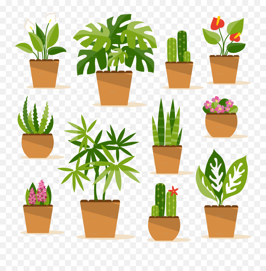 Download Indoor Potted Plant Png - Potted Plants Clipart,House Plant Png