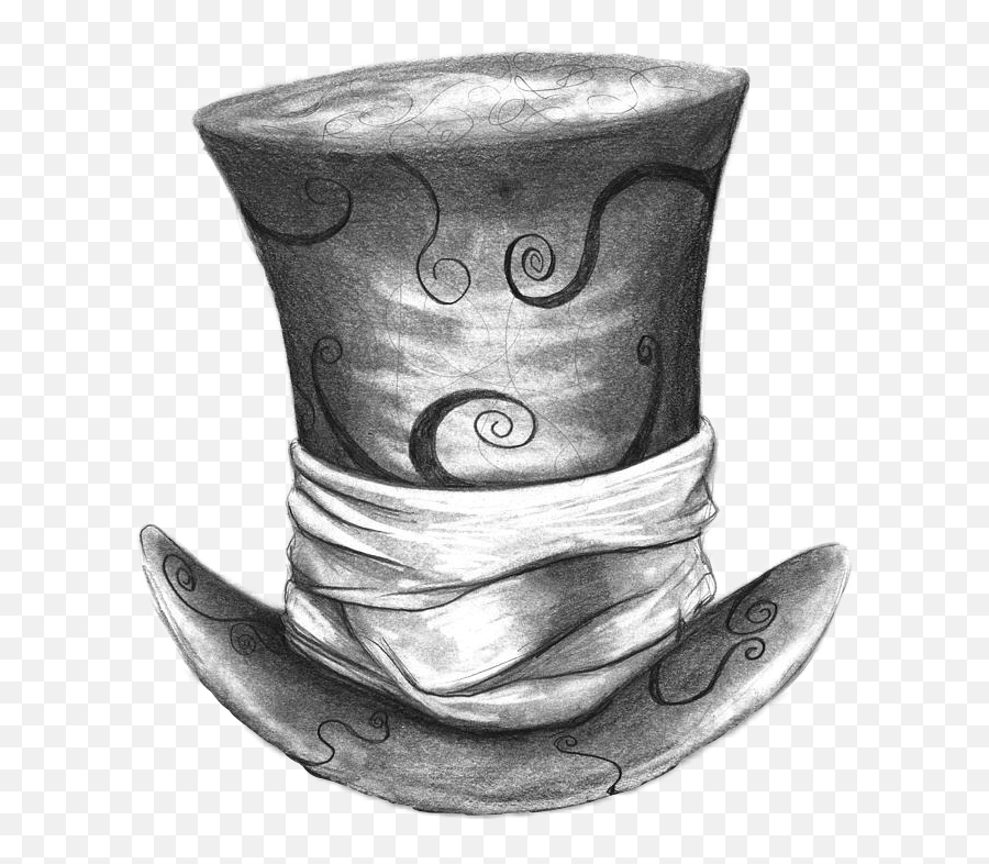 Mad Hatter Hat Love It - Alice In Wonderland Mad Hatter Drawing Png,Mad Hatter Hat Png