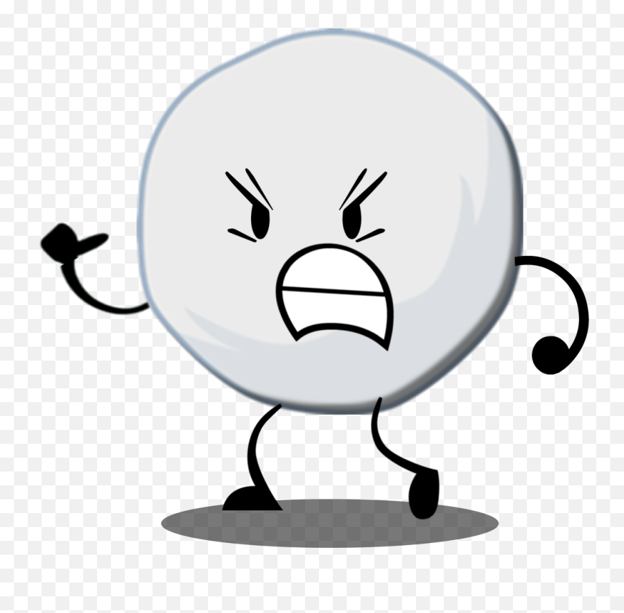 Snowball With Shadow Clipart - Bfdi Snowball Png,Snowball Png