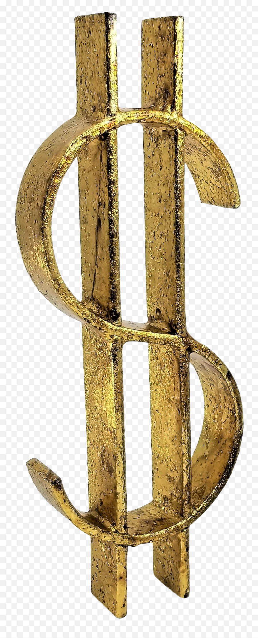 Pop Art Sculpture Of A Gold Dollar Sign - Belt Png,Gold Dollar Sign Png