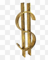 Pop Art Sculpture Of A Gold Dollar Sign - Belt png