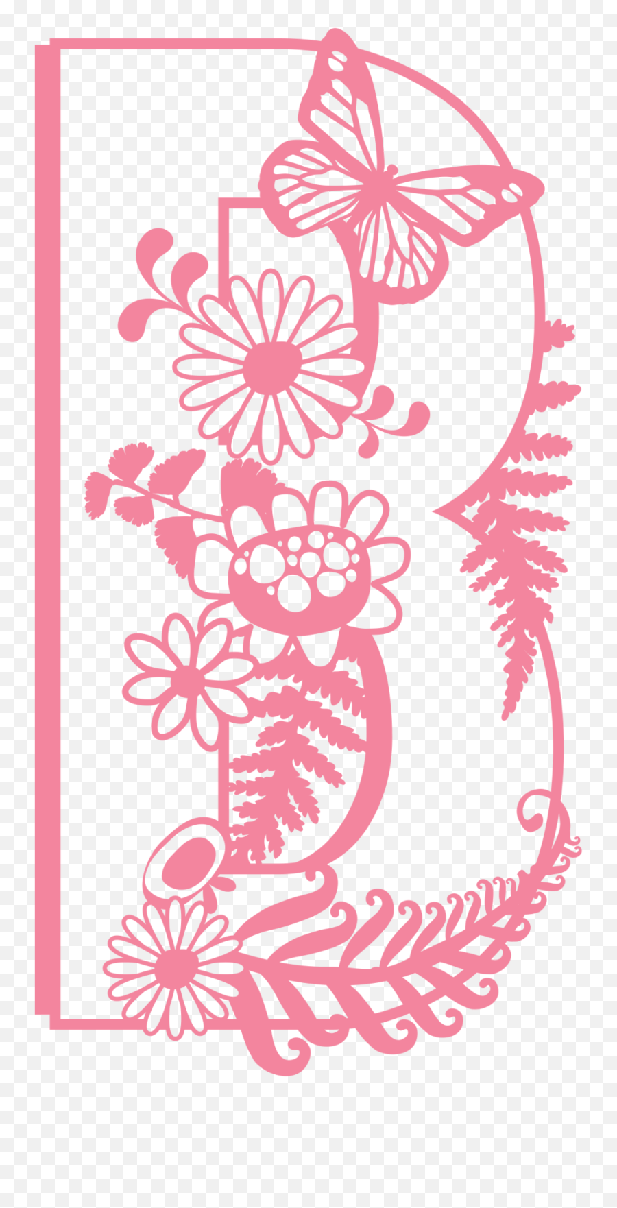 Letter B Digital Svg Pdf U0026 Png U2014 Nonna Illustration Design