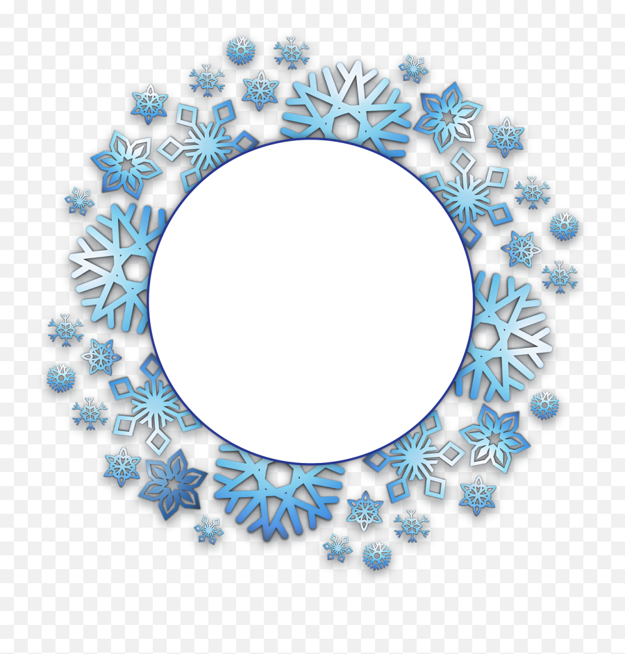 Snowflake Christmas - Snowflake Border Png Download 1280 Transparent Snowflake Circle Border,Snowflake Border Png