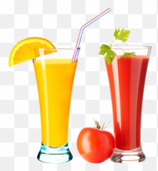 Orange Juice Tomato - Glass Png