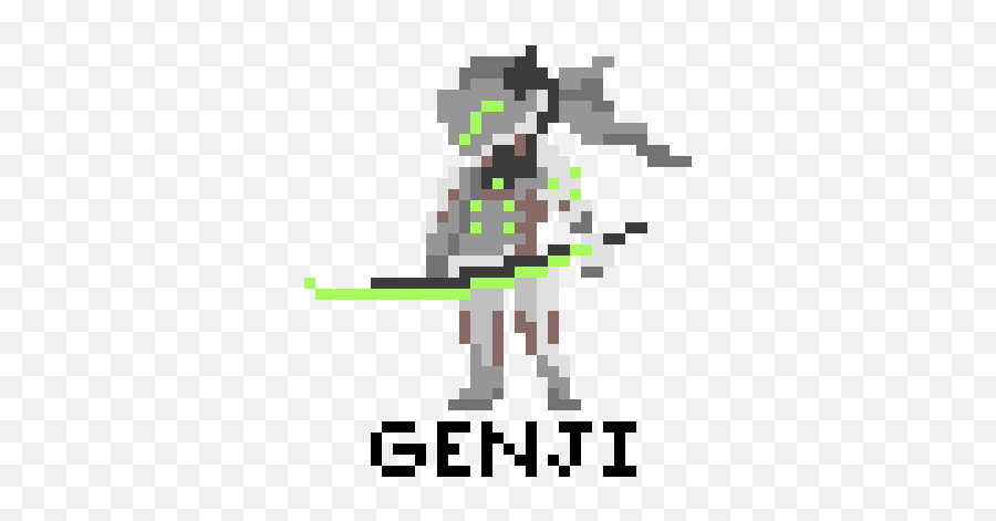 Overwatch Genji Shimada Sprite - Overwatch Genji Pixel Art Png,Overwatch Genji Png