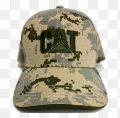 Caterpillar Cat Digital Camo Camoflauge Ripstop Hat Cap - For Baseball Png,Cat In The Hat Png