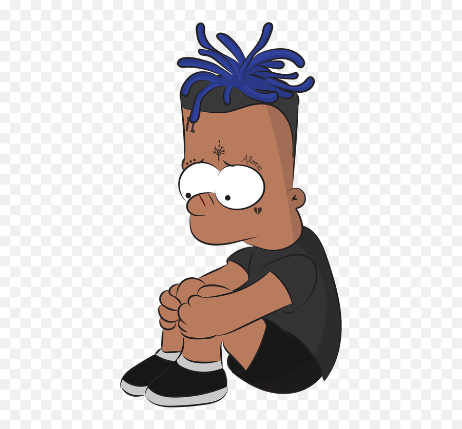 Download Xxxtentacion By Haydenstyles - Gangsta Drawing Bart Simpson Png, Xxxtentacion Png - free transparent png images 
