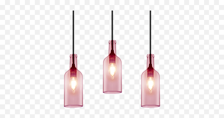 Hanging Pink Bottle Lamps - Light Png,Hanging Lights Png