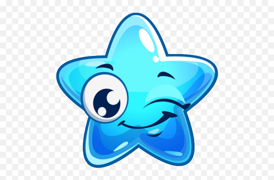 Ey Étoile Bleu Clin Du0027oeil - Smiley Émoticône Clipart Étoile Bleu Clipart Png,Water Drop Emoji Png