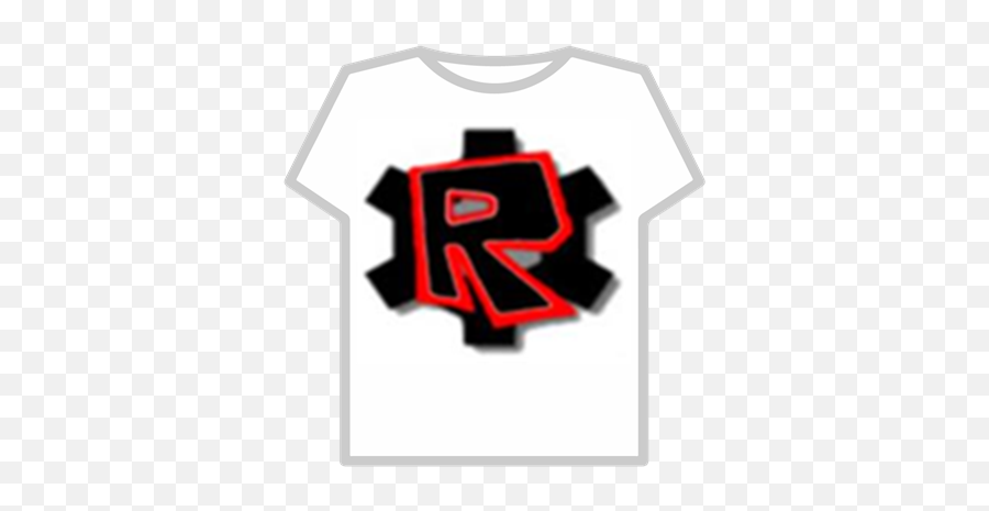 Roblox Red And Black Gear R Logo - Short Sleeve Png,Roblox R Logo