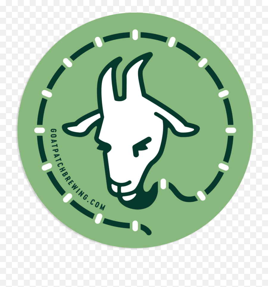 Goat Patch Beard Icon Light Green Sticker U2014 Colorado Springs Brewery Brewing Company Png Horns