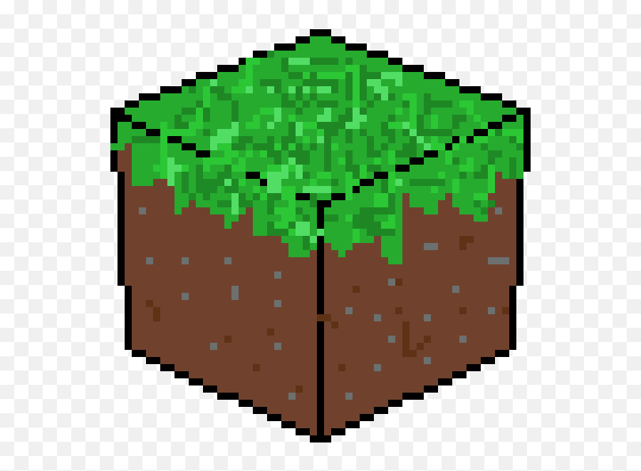 Hd Grass Block Transparent Png Image - Pixel Art Cube Png,Grass Block Png