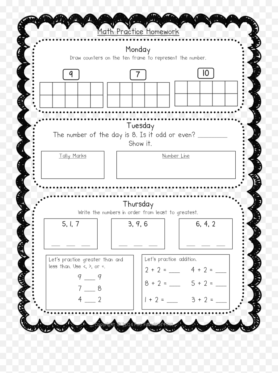 Fun Fabulous First School Has Sprung Weekly Homework - Rounding To Nearest Ten Worksheets Png,Tally Marks Png