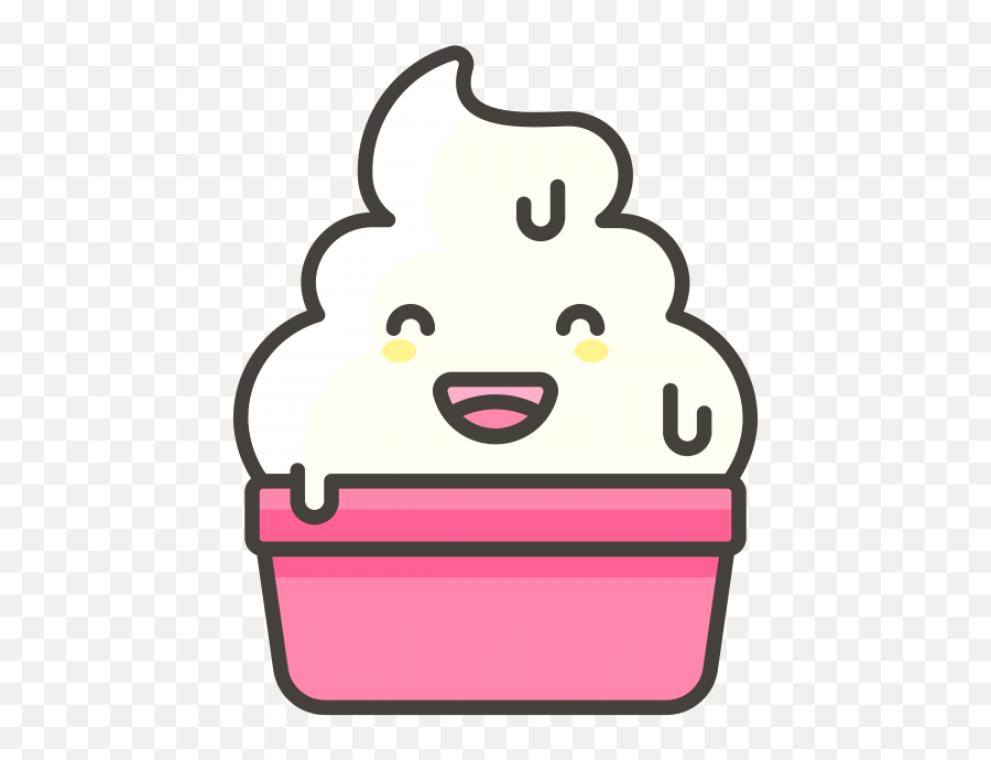 Soft Ice Cream Emoji Icon - Lucu Ice Cream Kartun Png,Gambar Icon Lucu