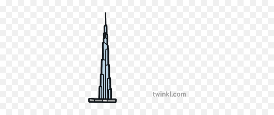 Burj Khalifa Map Icon Landmark Dubai - Vertical Png,Dubai Icon Tower