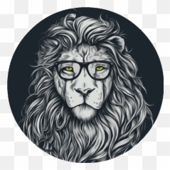 Do You Have Theme With Animated Icon - Lion Hipster png