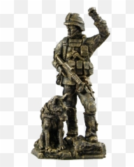 Soldier Bronze Statues Military Retirement Farewell - Modular Integrated Communications Helmet png