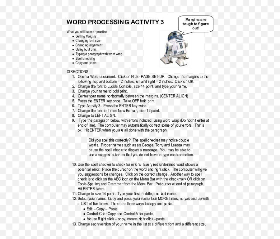 Pdf Word Processing Activity 3 Sherwin Jay Guillermo - Paragraph For Typing Activity Png,Word Processor Icon