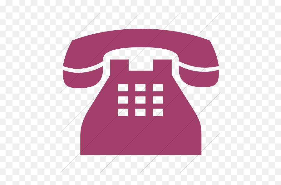 Iconsetc Simple Pink Classica Traditional Telephone Icon - Telephone Sticker Png,Desk Phone Icon