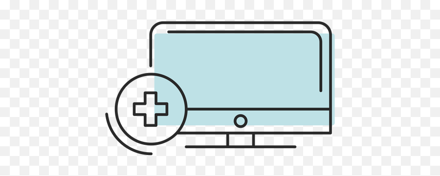 Symbol Hospital Computer Transparent Png U0026 Svg Vector - Horizontal,How To Put Icon On Computer Screen