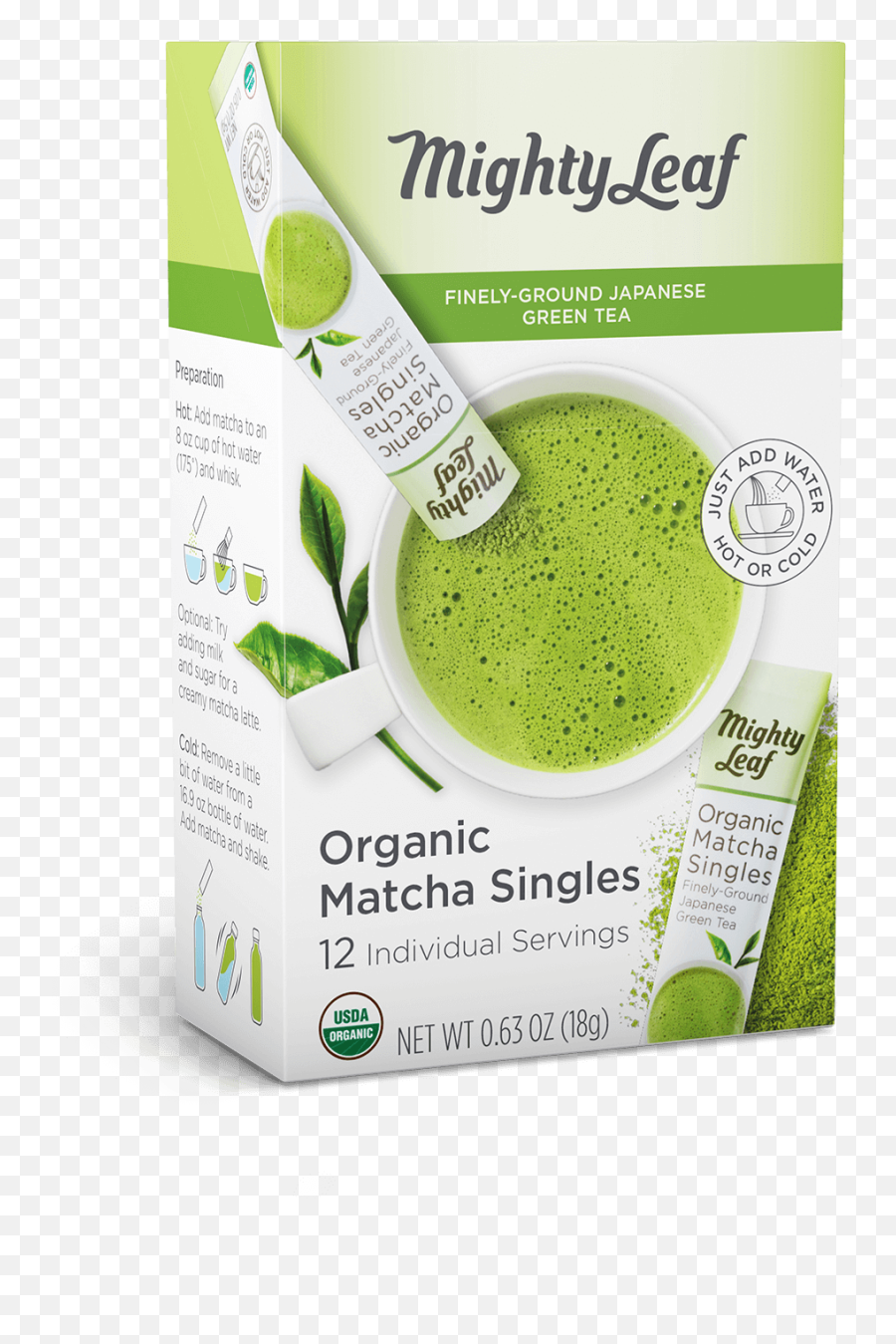 Mighty Leaf Organic Matcha Green Tea Free Shipping Over - Matcha Latte Png,Matcha Tea Icon
